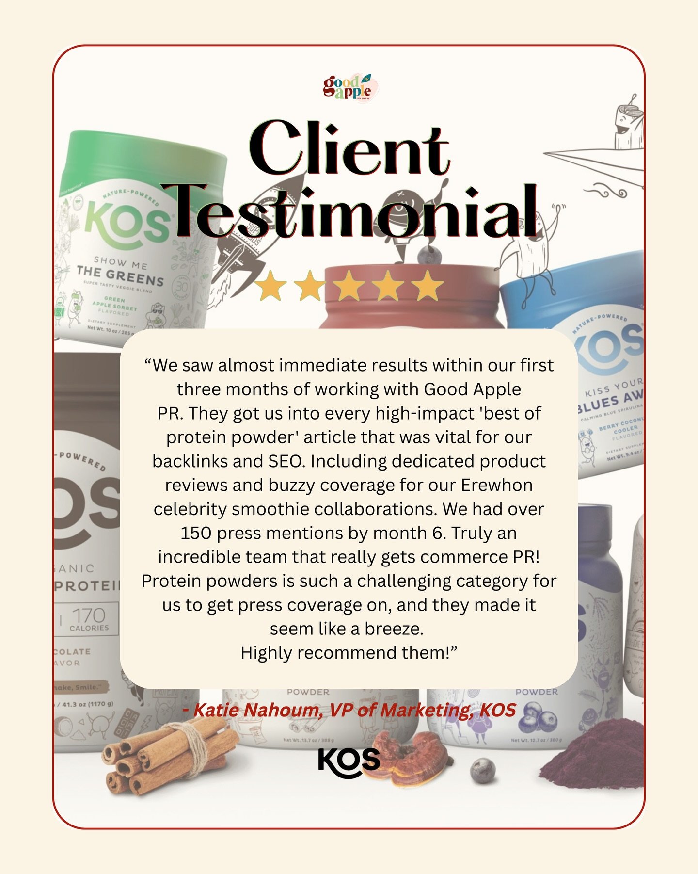 Some kind words from @kos ✨
Always proud to work with such amazing brands in niche categories.