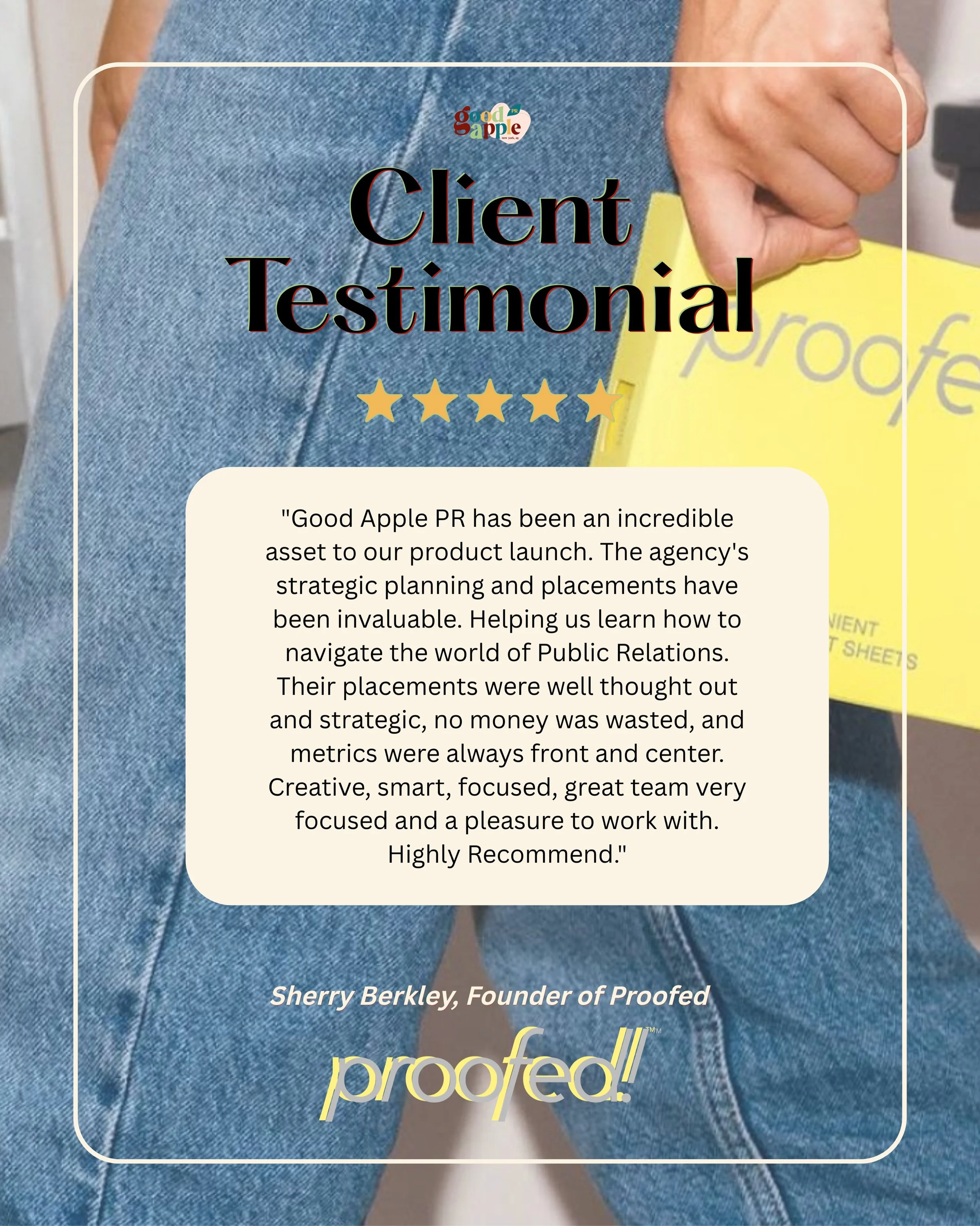 Kind words from Sherry Berkley, Founder of @proofedlaundry ✨🫶