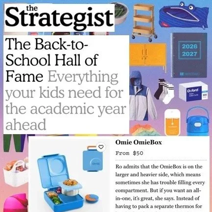 Magazine cover titled 'The Strategist' highlighting the 'Back-to-School Hall of Fame' with various school supplies, including backpacks, a lunchbox, and a blue cooler, for the upcoming academic year 2026-2027.