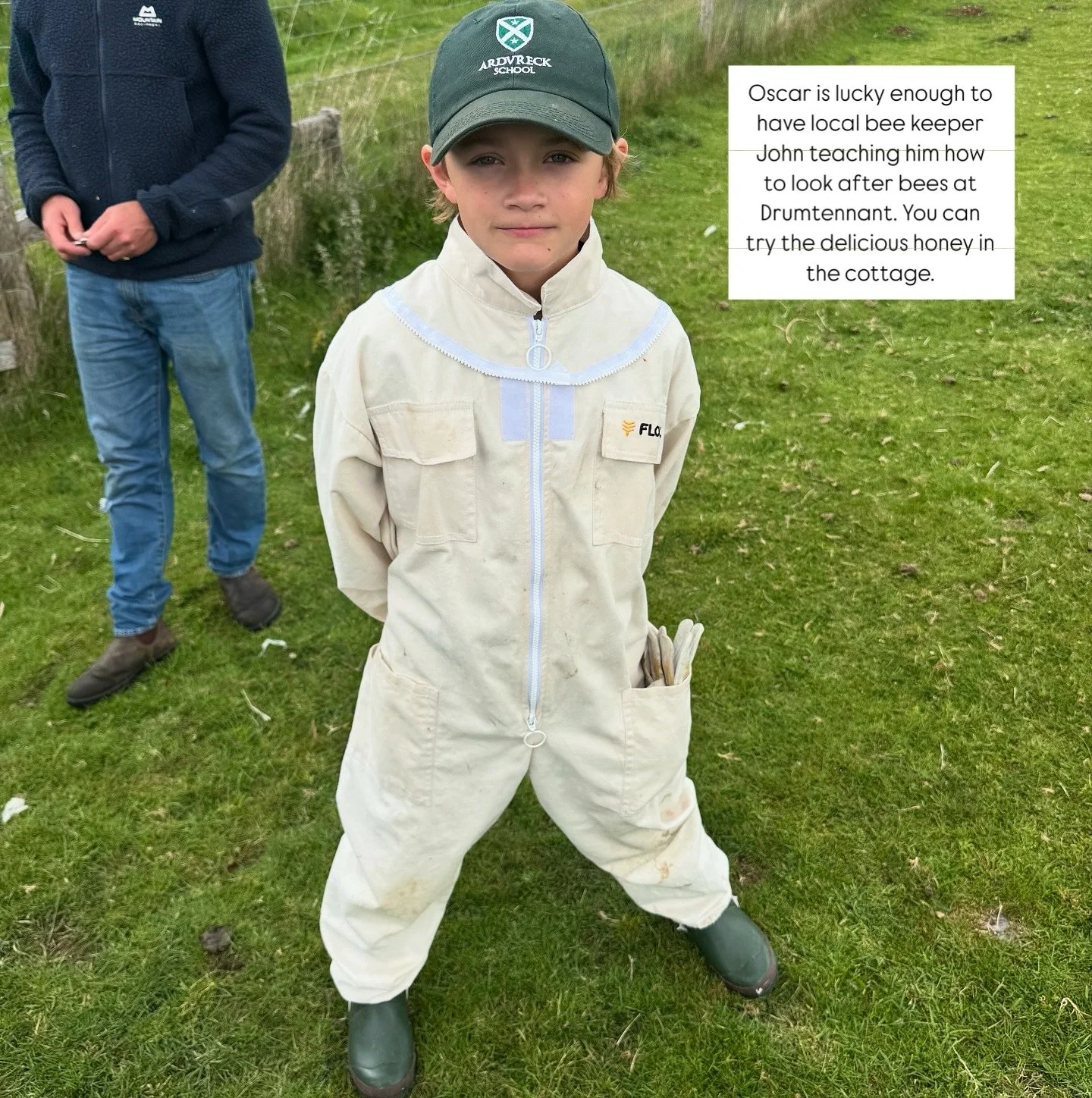 Local Bee Keeper John Graham keeps lots of hives on the farm and has been teaching Oscar how to bee keep for the past few years. 
We have the perfect environment for the 🐝 and they produce delicious honey.