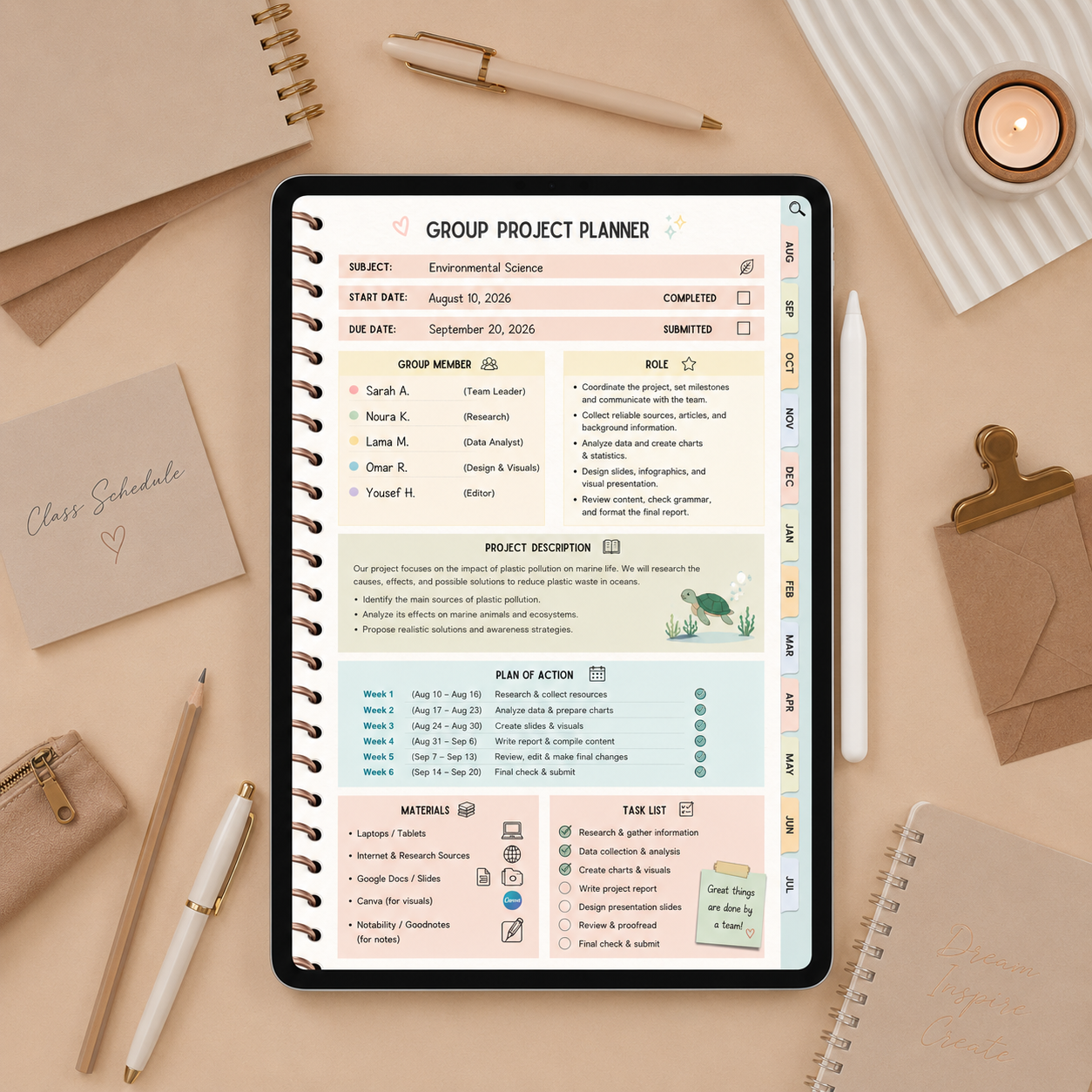 7 Digital Planner Pages Every Student Needs for the New School Year