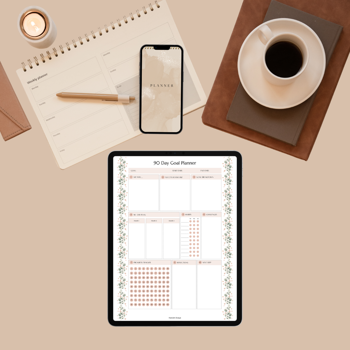 90-Day Goal Planner Template for the Last 3 Months of 2026