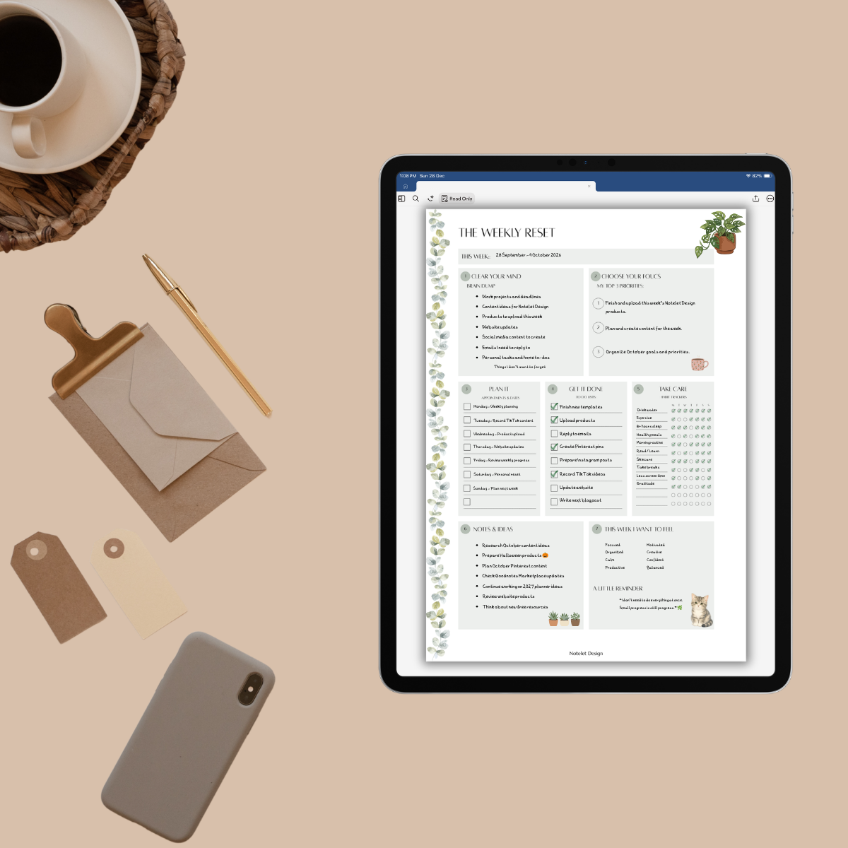 How to Use a Weekly Planner to Reduce Daily Stress 