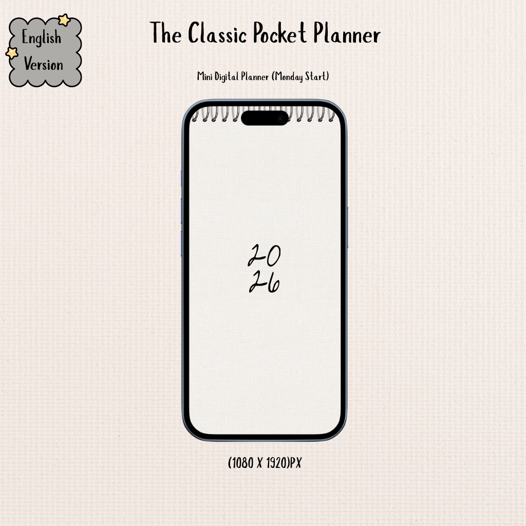 The Classic Pocket Planner (Monday Start)