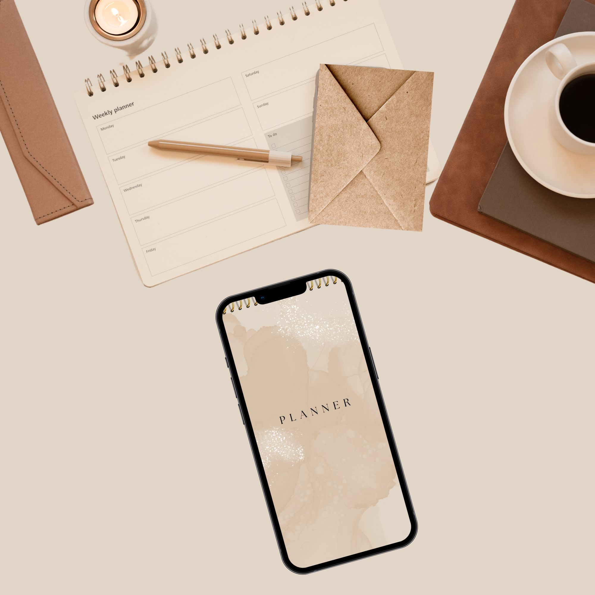 Arabic and English digital planner for tablets and phones