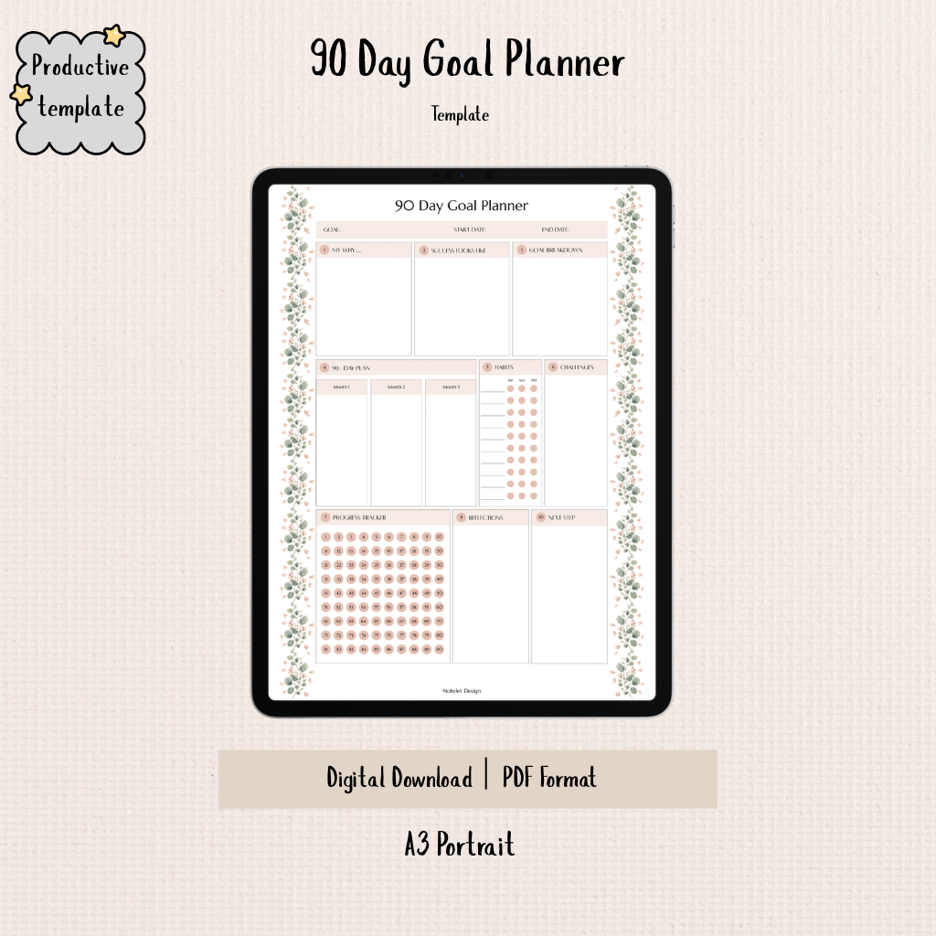 90 Day Goal Planner