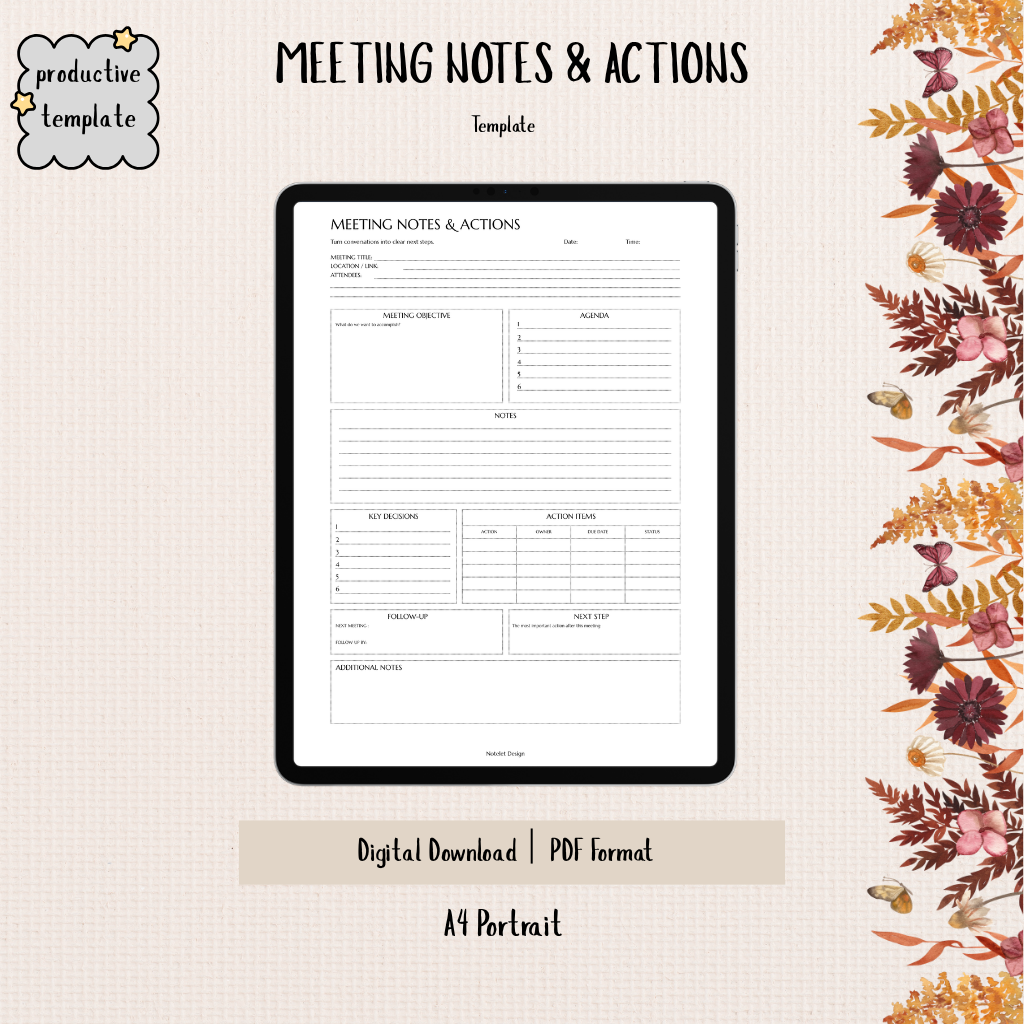 Meeting Notes & Actions Template