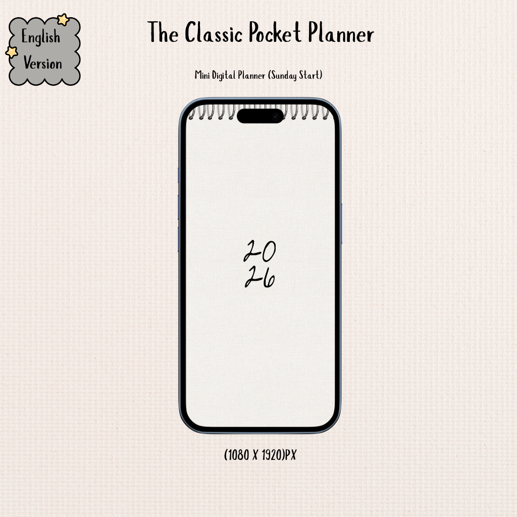 The Classic Pocket Planner (Sunday Start)