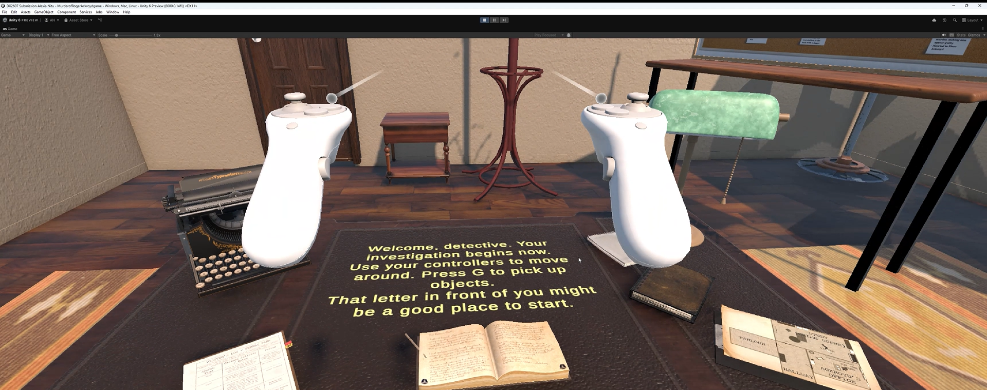 VR Experience - "The murder of Roger Ackroyd" by Agatha Christie