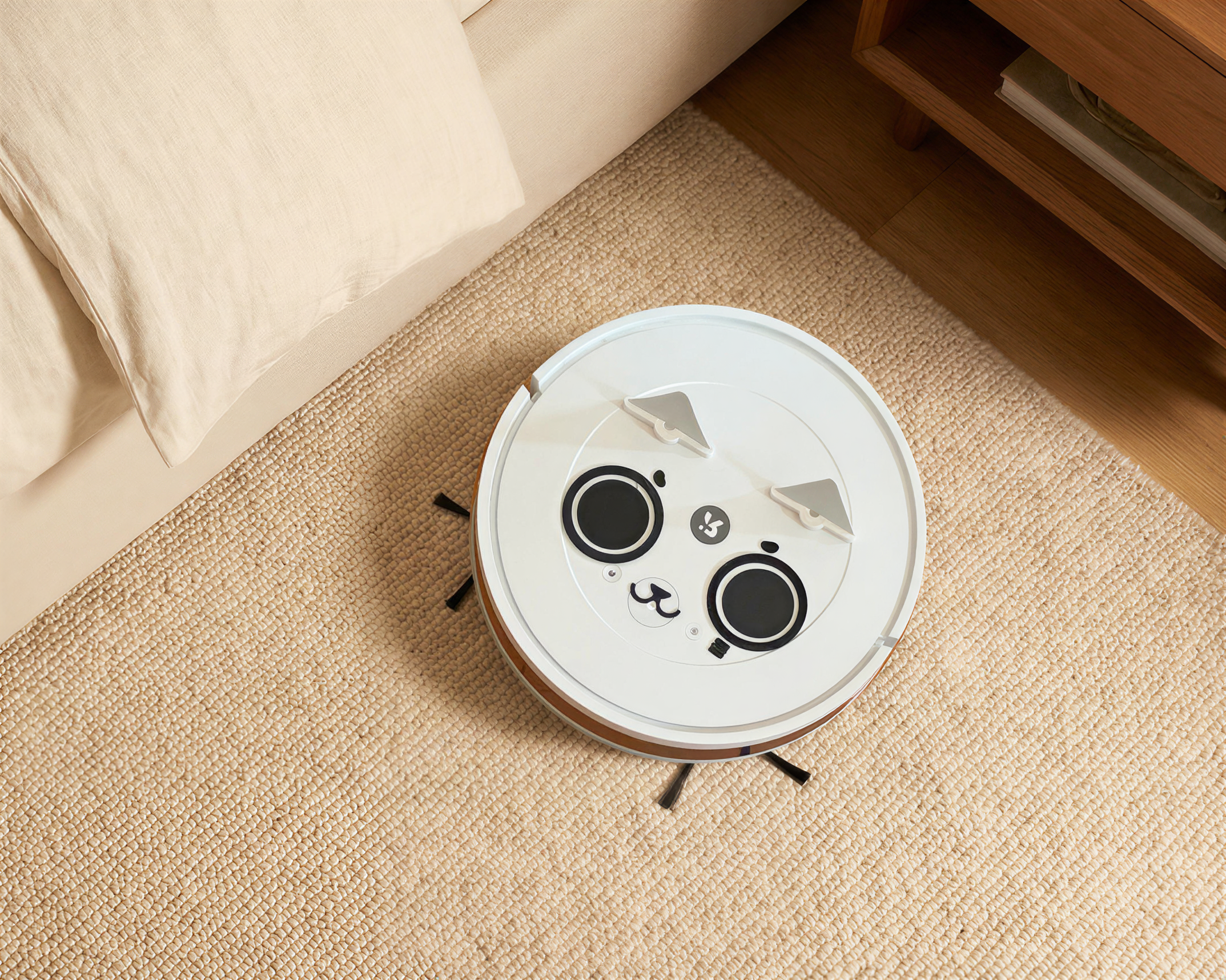 Petokka - Neko-ka - 3D Printed Cat Robot Vacuum Decoration with Movable Eyes
