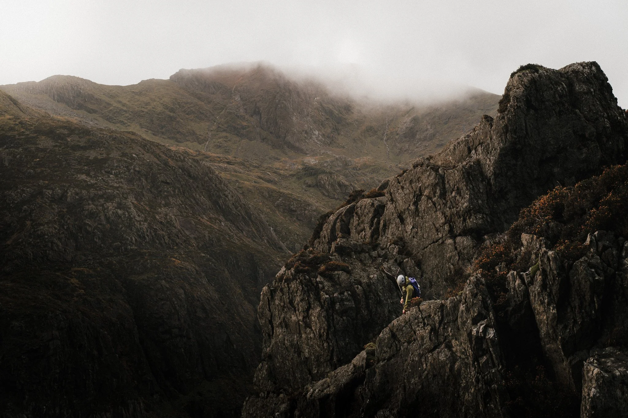 Climbing in Llanberis Pass