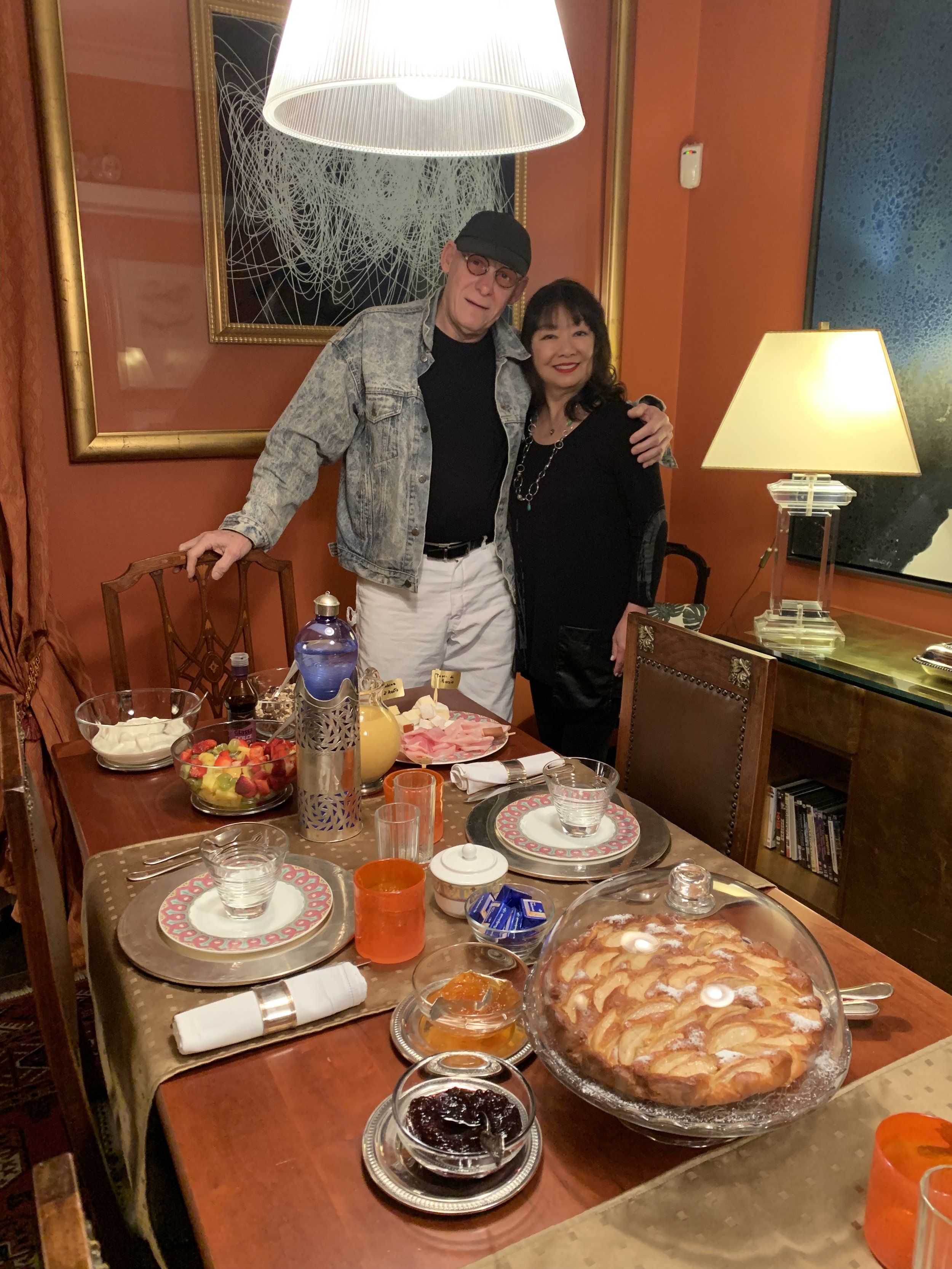 Breakfast at the Milan B & B.