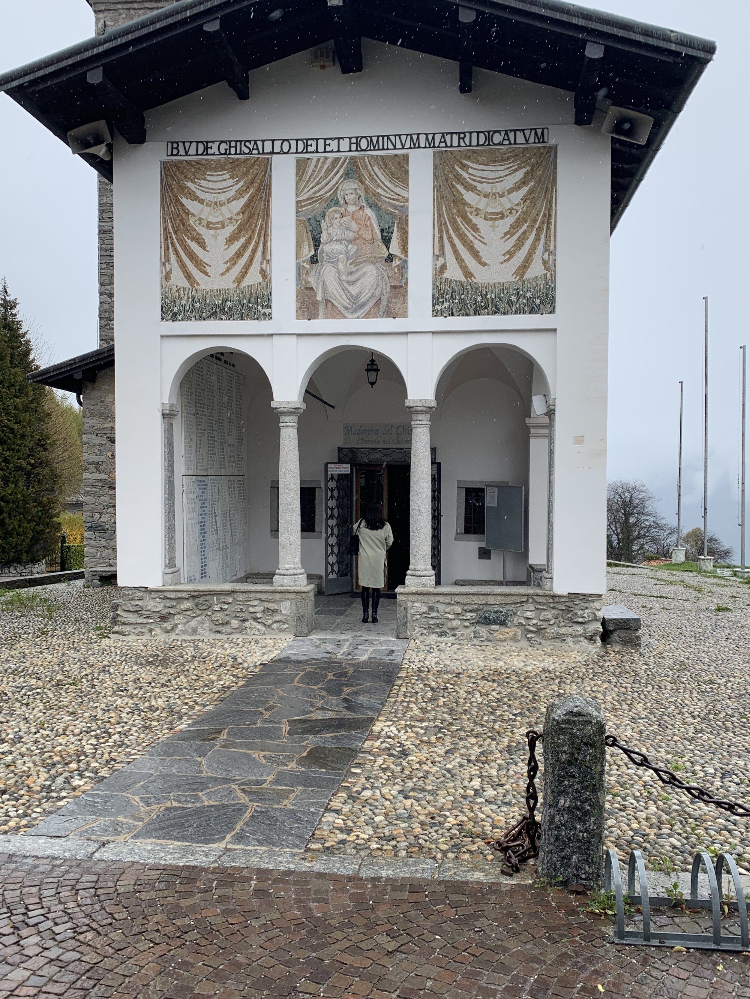 Side trip to Ghisallo. The church is dedicated to the Patroness of bicyclists, the Madonna of Ghisallo.