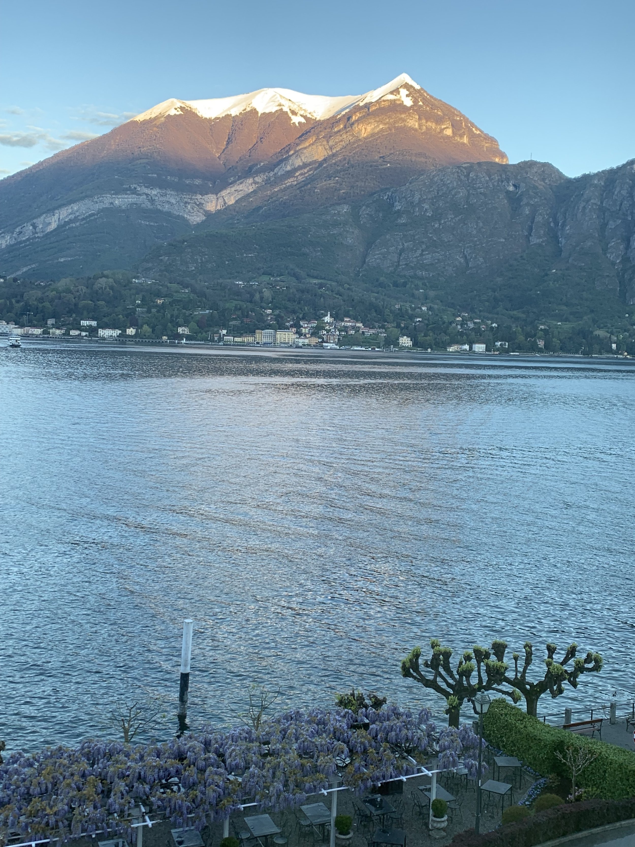 Sunrise over Lake Como.