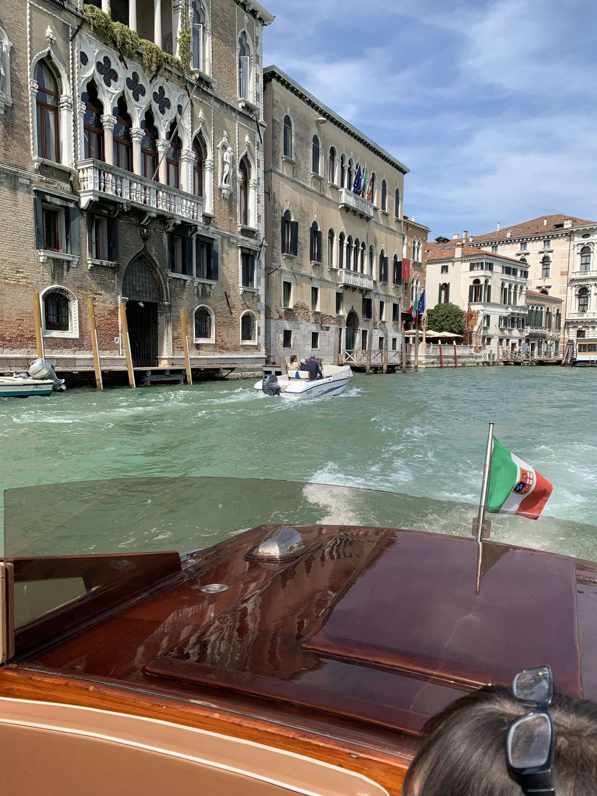 First day in Venice, on the Grand Canal, looking North.