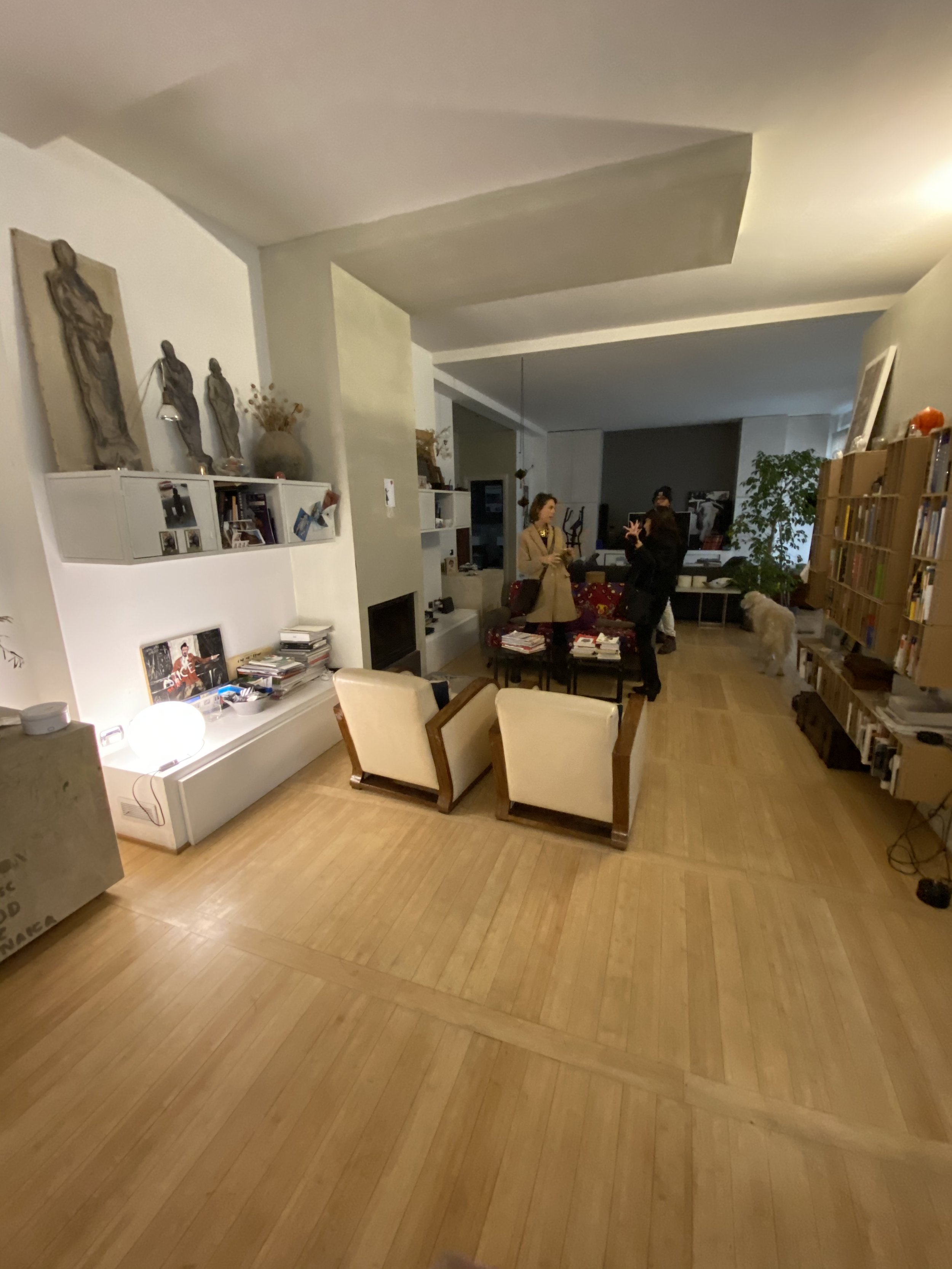 This was the “great room”, about 18 by 54 feet, with a 10 ½ foot ceiling. Seller’s furnishings. Ugh.
