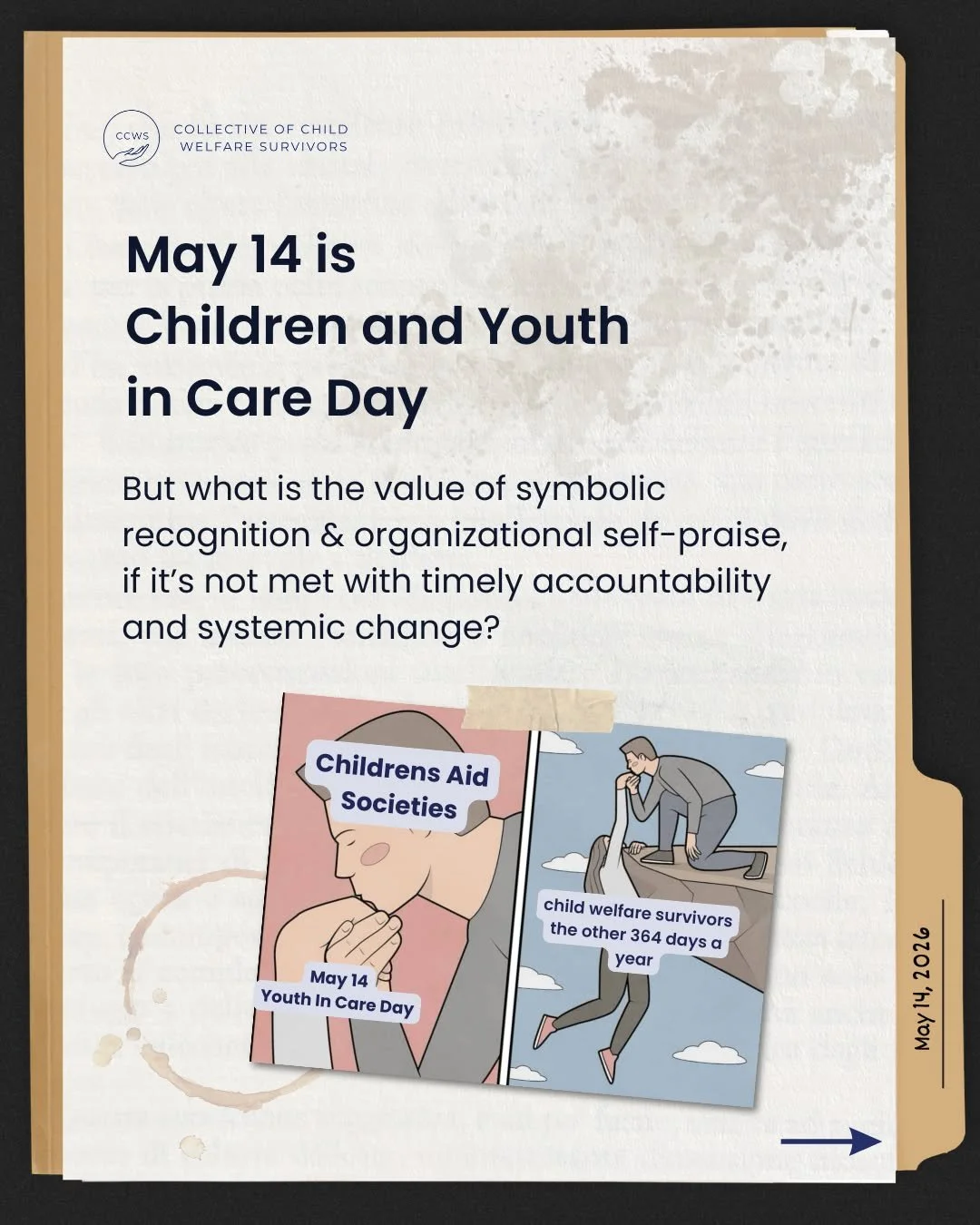 May 14 is Children and Youth in Care Day. But what is the value of symbolic recognition &amp; organizational self-praise, if it&rsquo;s not met with timely accountability and systemic change? 

Children and Youth in Care Day was proclaimed by the Pro