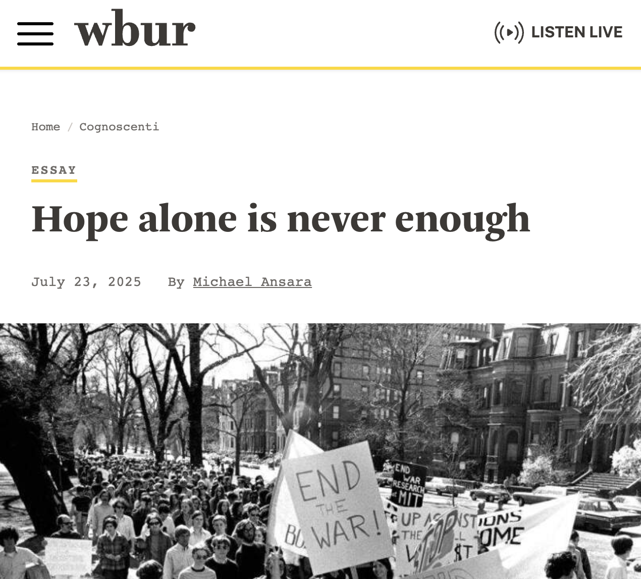 Excerpt: WBUR Cognoscenti
