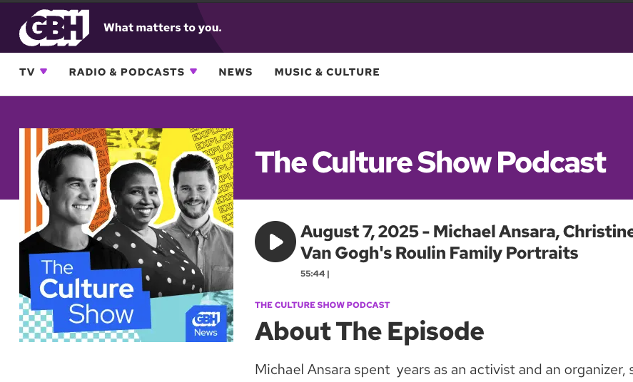 Interview: WGBH: The Culture Show