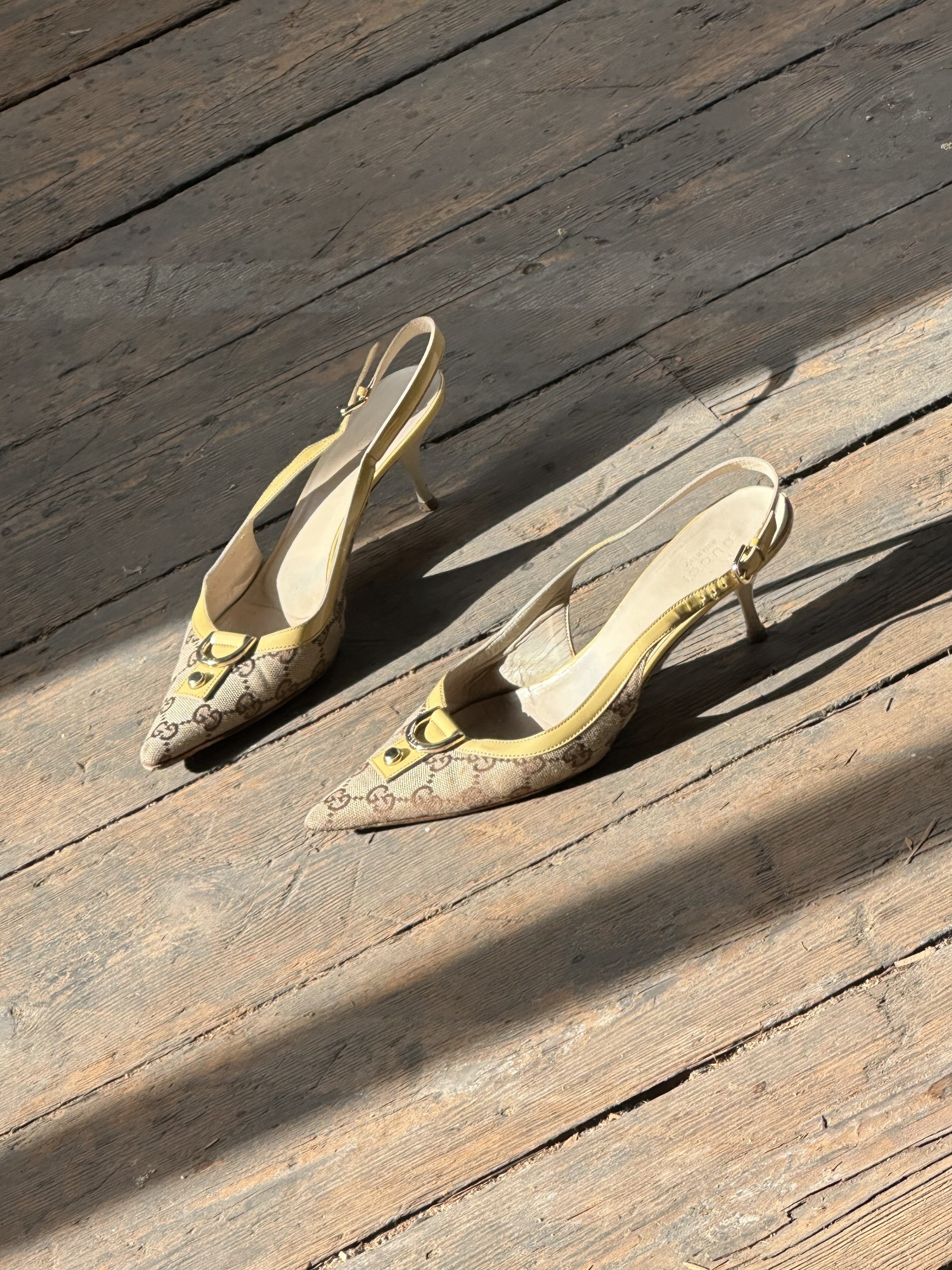 Vintage Gucci Monogram Kitten Heel