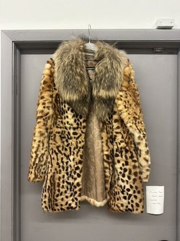 Vintage Cheetah Print Fur Jacket