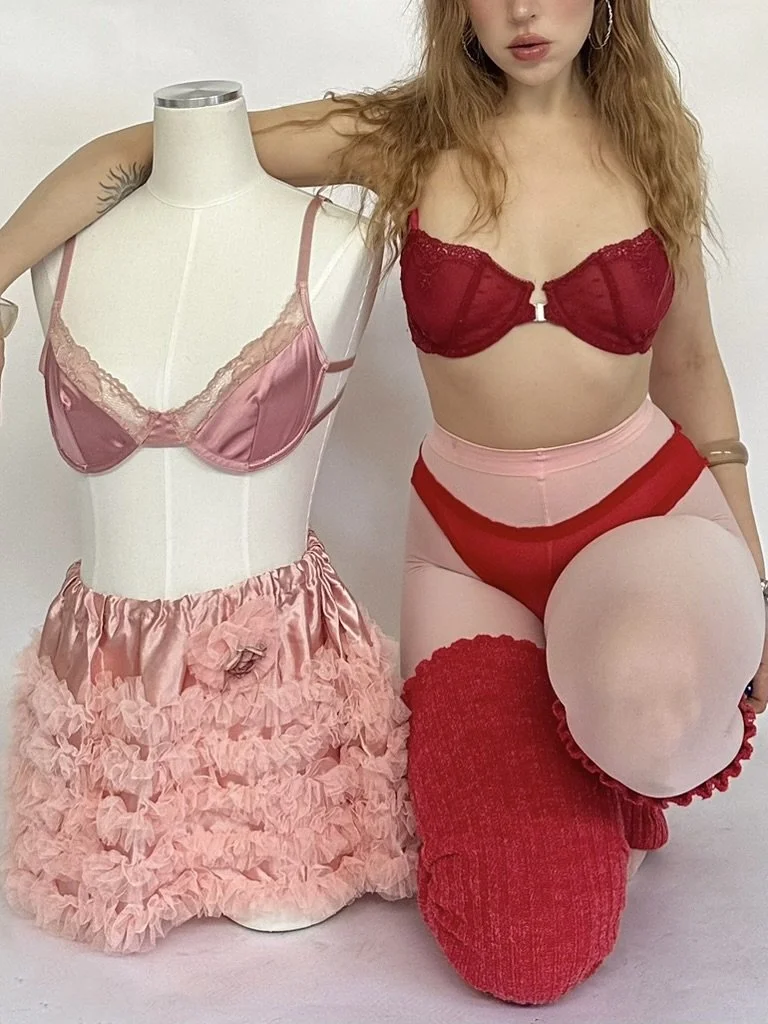 Hot Pink Lace Racerback Bra