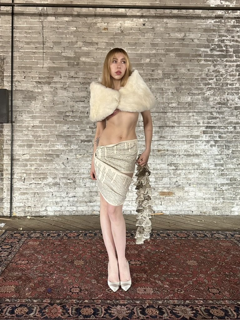 Vintage Mink Fur Ivory Stoll
