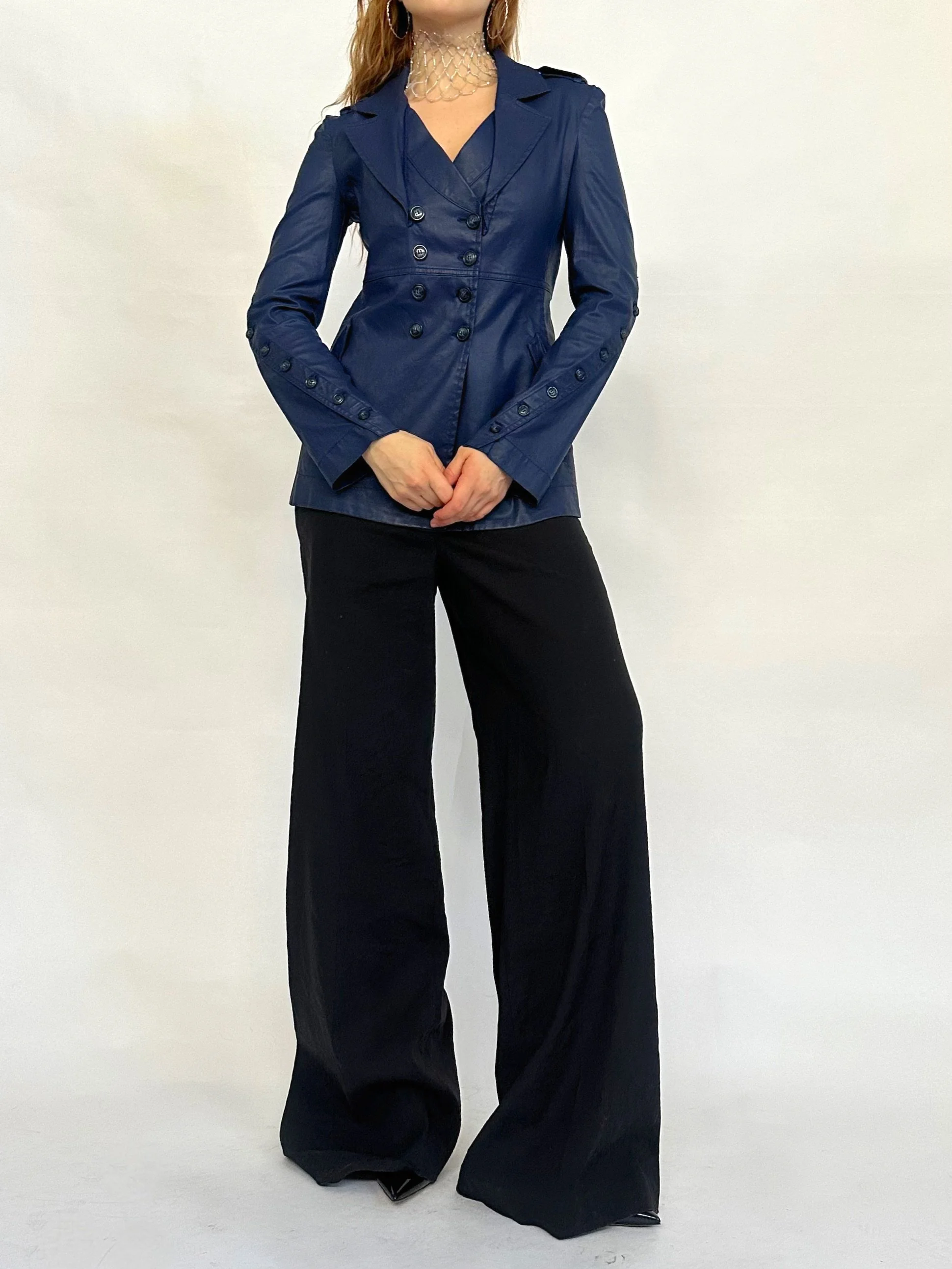 Isabel De Pedro Waxed Cotton Avant Garde Jacket