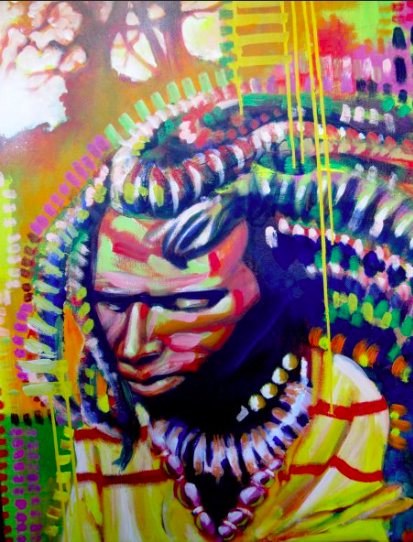 Mutimukuru -
Acrylic on canvas
Live painted at Brookyn Art's Festival