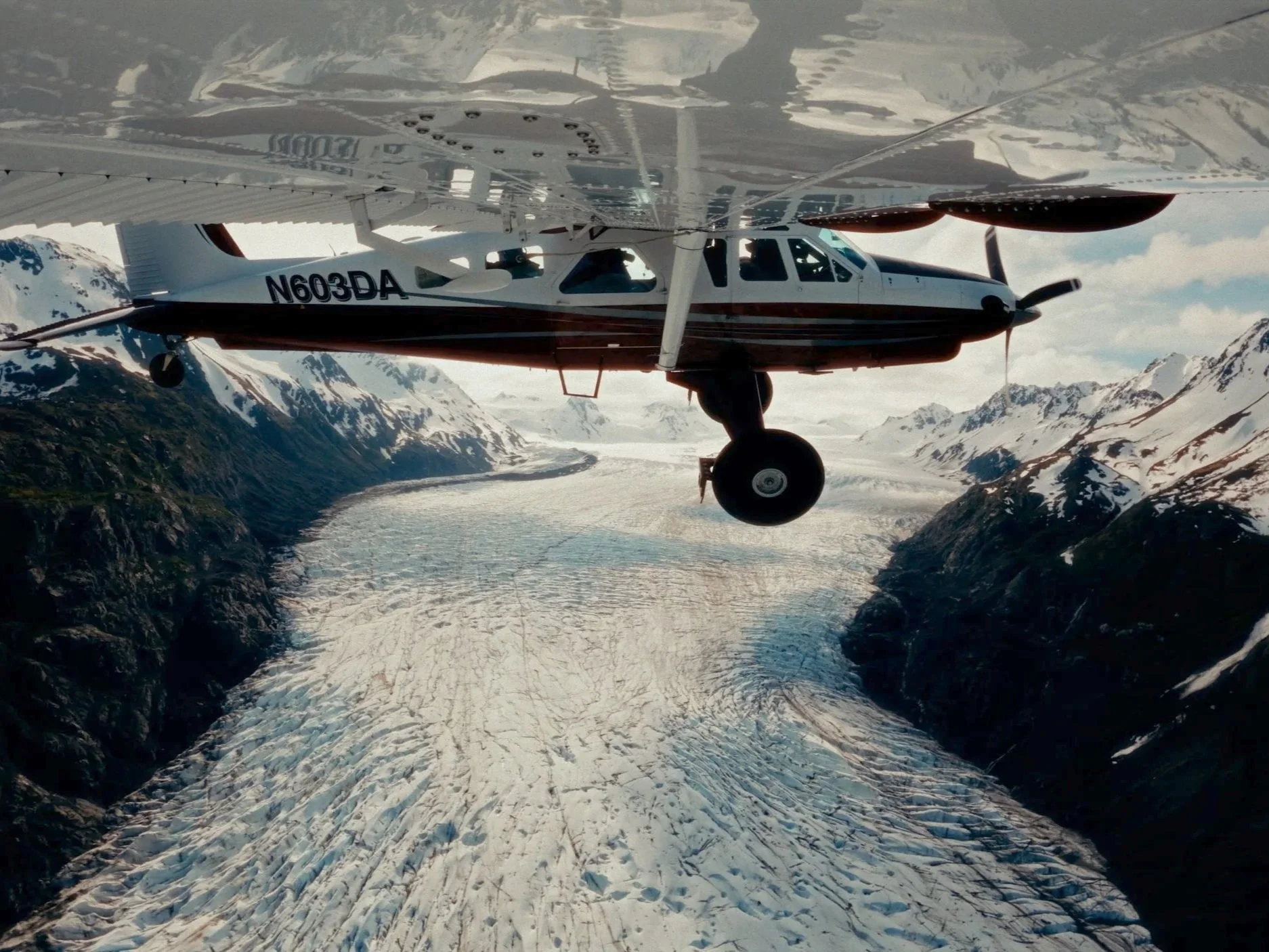 Alaska plane glacier