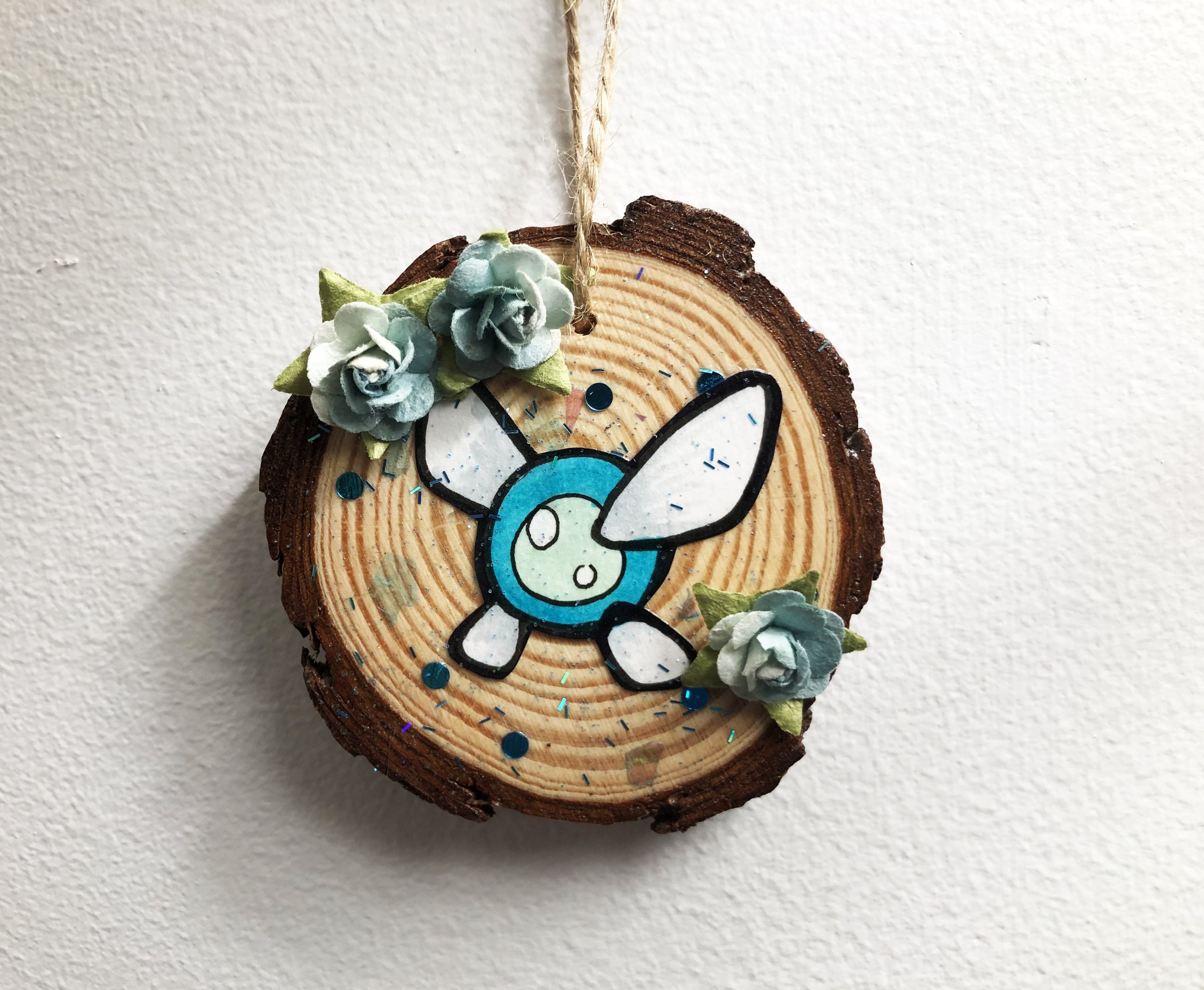 Navi the Fairy "Legend of Zelda" Inspired Wooden Hanging Ornament
