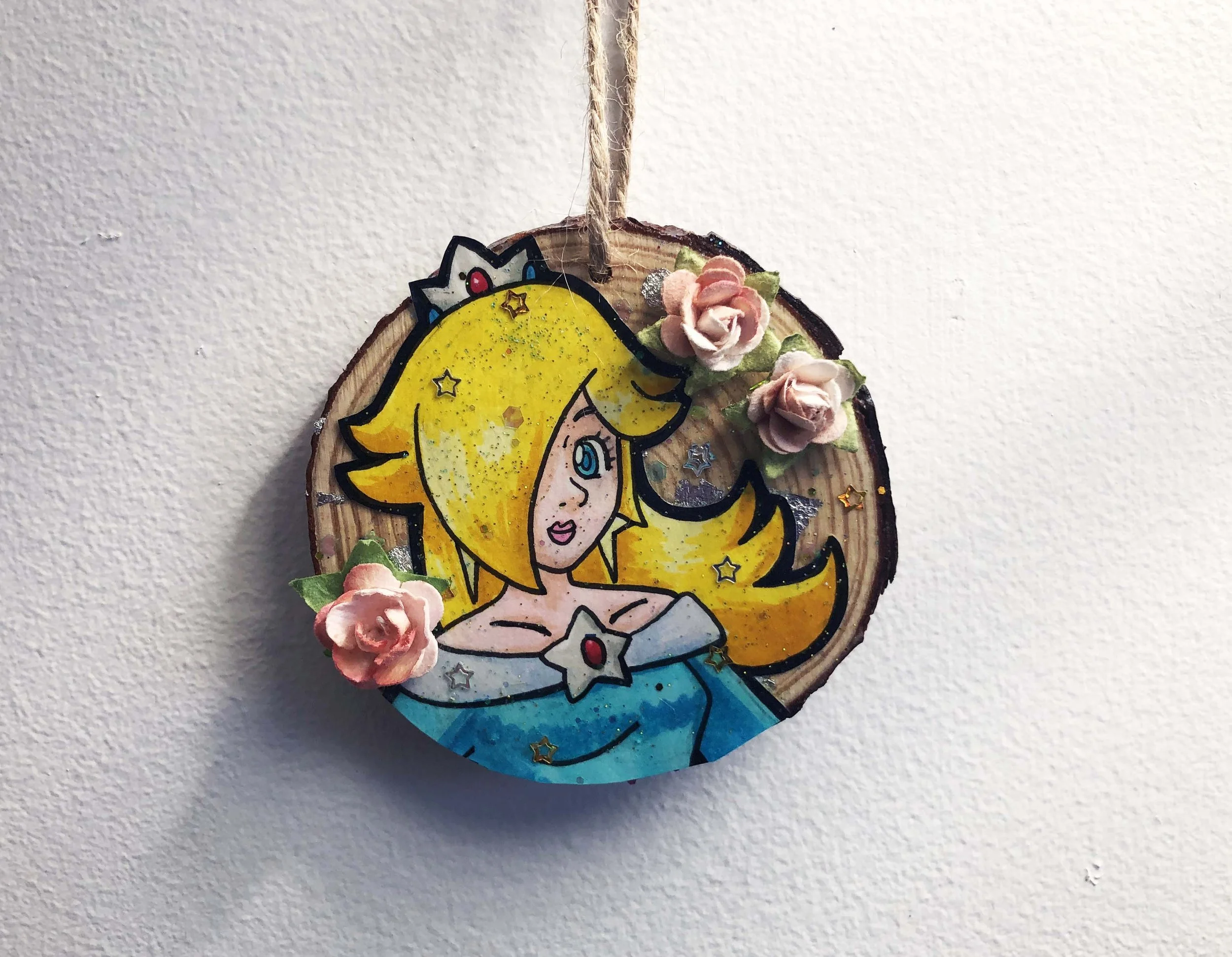Rosalina "Super Mario Galaxy" Inspired Wooden Ornament