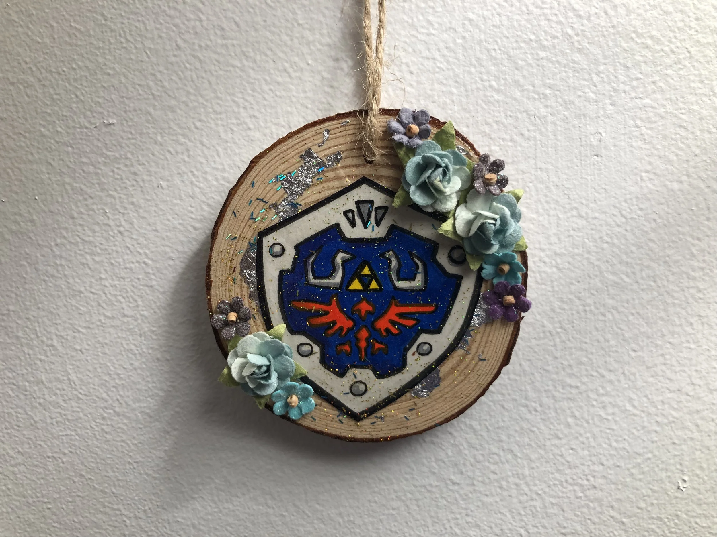 Hylian Shield "Legend of Zelda" Inspired Wooden Hanging Ornament