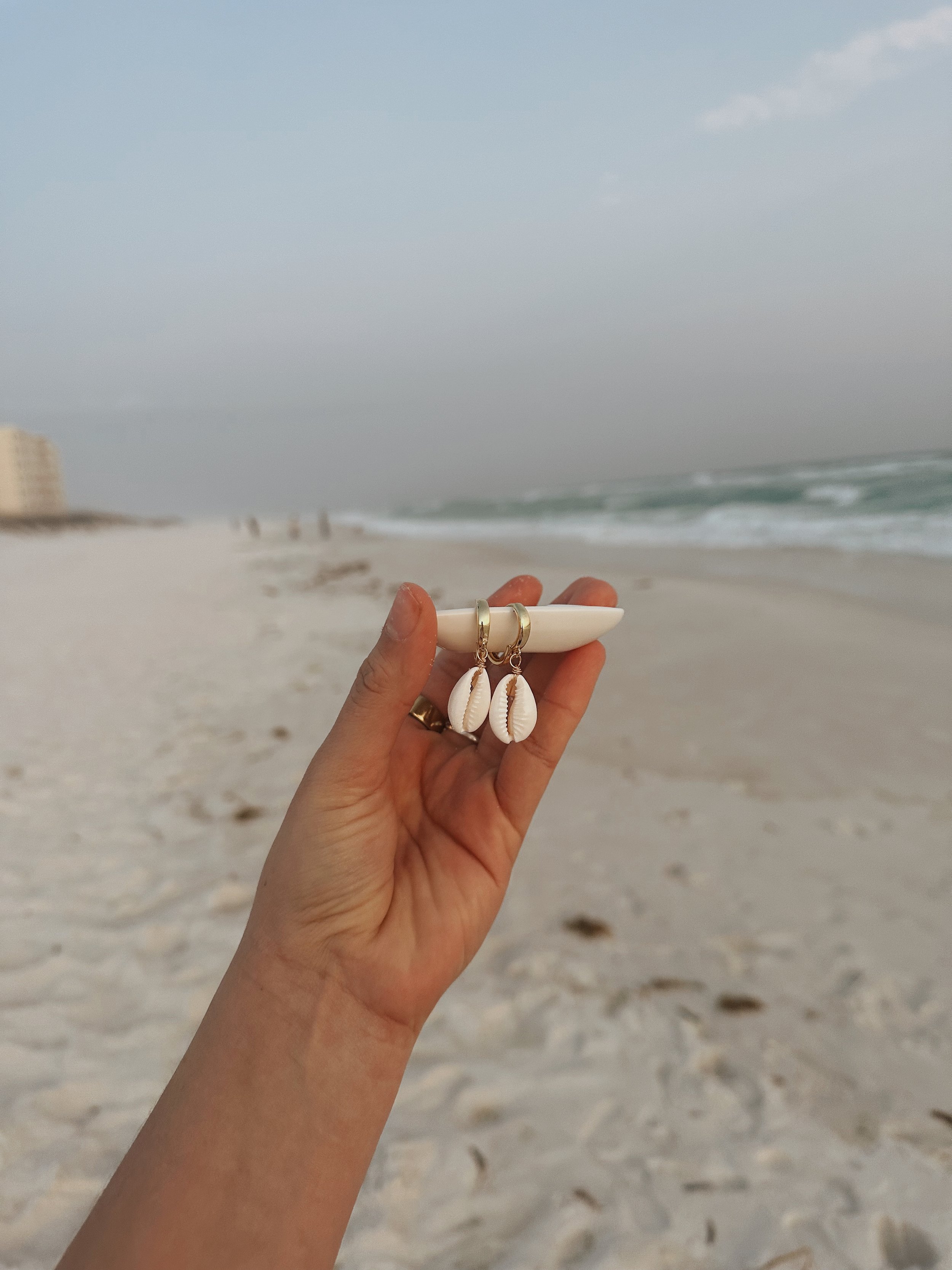 Cowrie Hoops