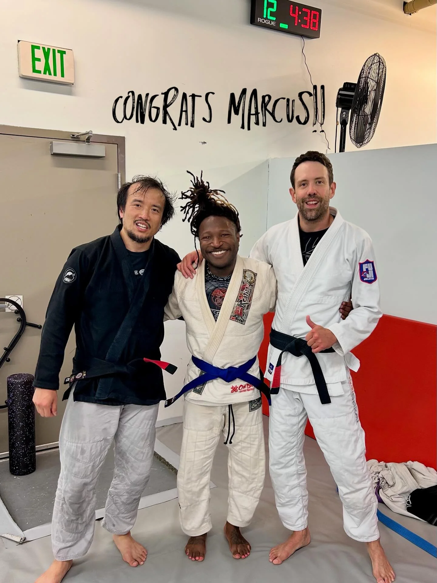 Congratulations to Marcus @thepottedvegan on his promotion to blue belt today!!! Coach @lum_chris couldn&rsquo;t have said it any better&hellip; &ldquo;Marcus has been doing really well. Very consistent. He&rsquo;s developed a good critical thinking 