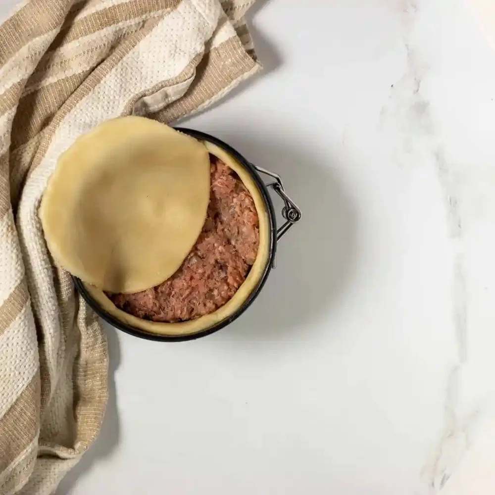 Scotch pie assembly.