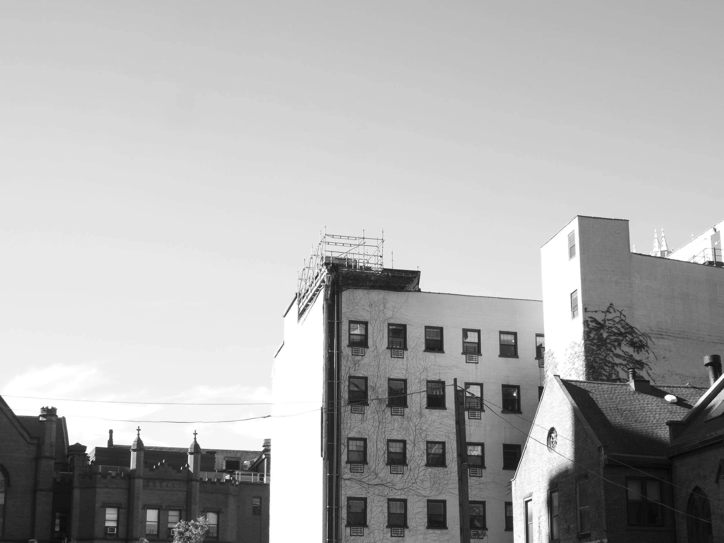 Top of apartments, Brooklyn.
