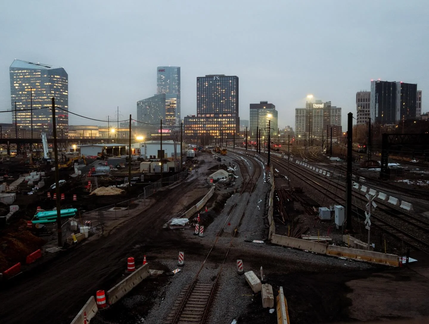Train Tracks and the FMC Tower 
-
This is the one I didn&rsquo;t quite appreciate; the level skyline really throws me off. Only when I compare it to&hellip; not the normal skyline do I enjoy it! The foreground I feel could only really come out in pri