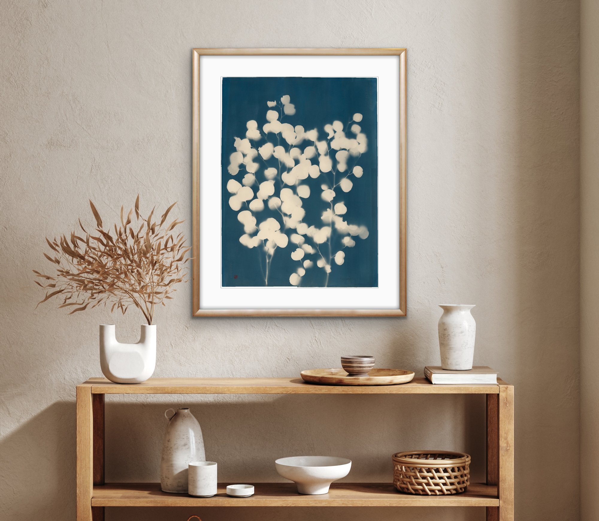 Silver Dollar Eucalyptus, Hand-printed Original, 22''x30'', Toned, Unframed