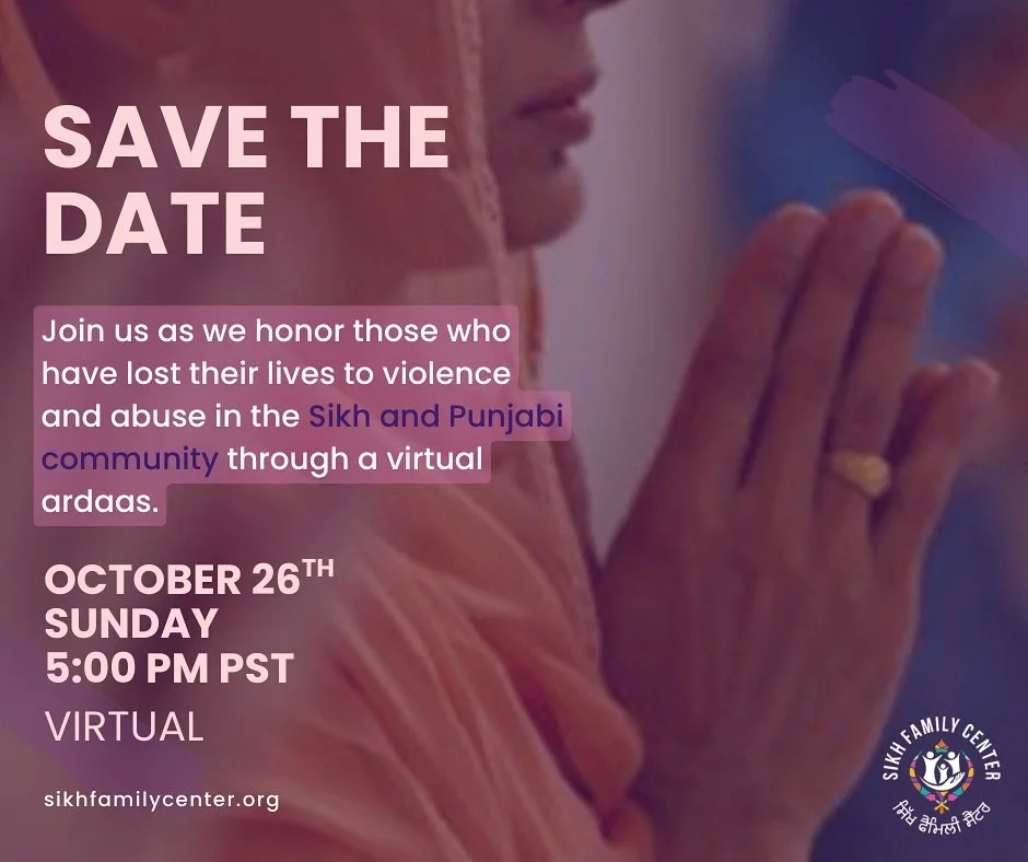 Humbled to join @sikhfamilycenter this Domestic Violence Awareness Month for a virtual ardaas honoring the lives lost to violence and abuse in our Sikh/Punjabi community. 

&ldquo;Together we will remember, reflect, and recommit to creating safety an