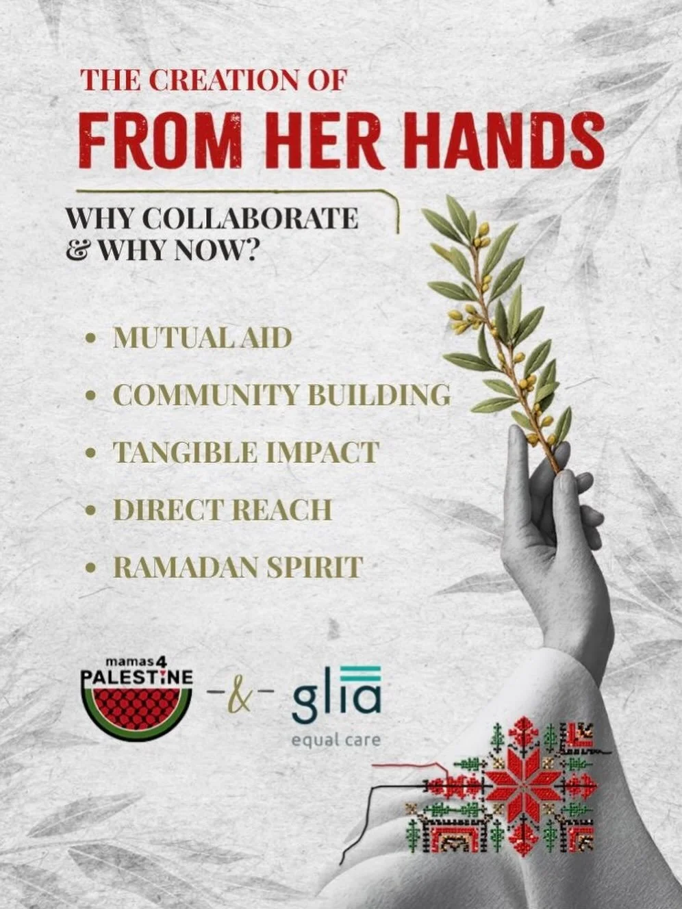M4P x GLIA ✨

Both organizations are on the same mission: to build stronger communities and directly support those impacted by genocide &mdash; both urgently and for the long term. This Ramadan, a month grounded in generosity and collective care, par