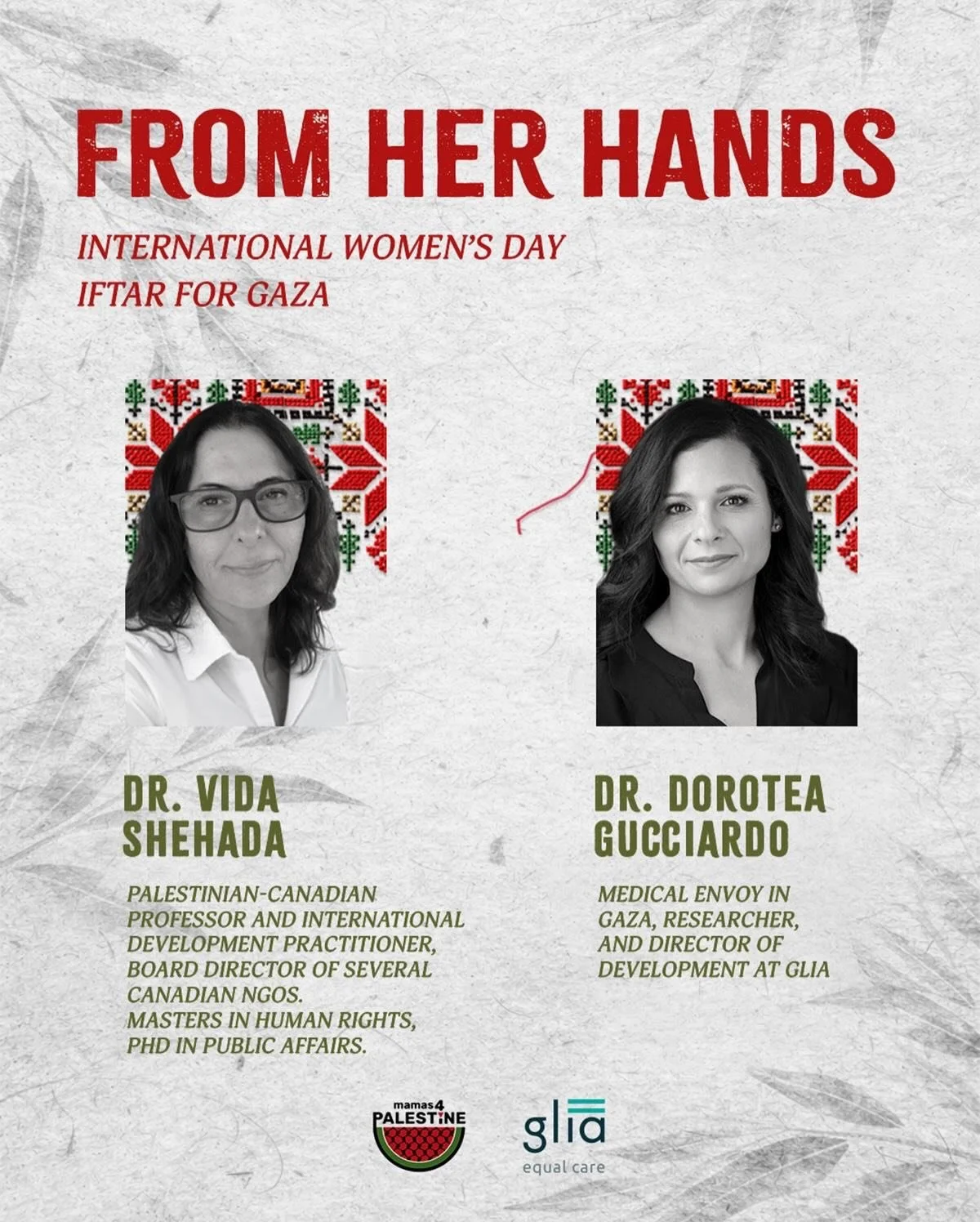 From Her Hands is beyond honored to present our power house panel. Learn from their diverse experiences, perspectives, careers but unified mission. 

We&rsquo;re almost sold out so be sure to get your tickets using the link in our bio!