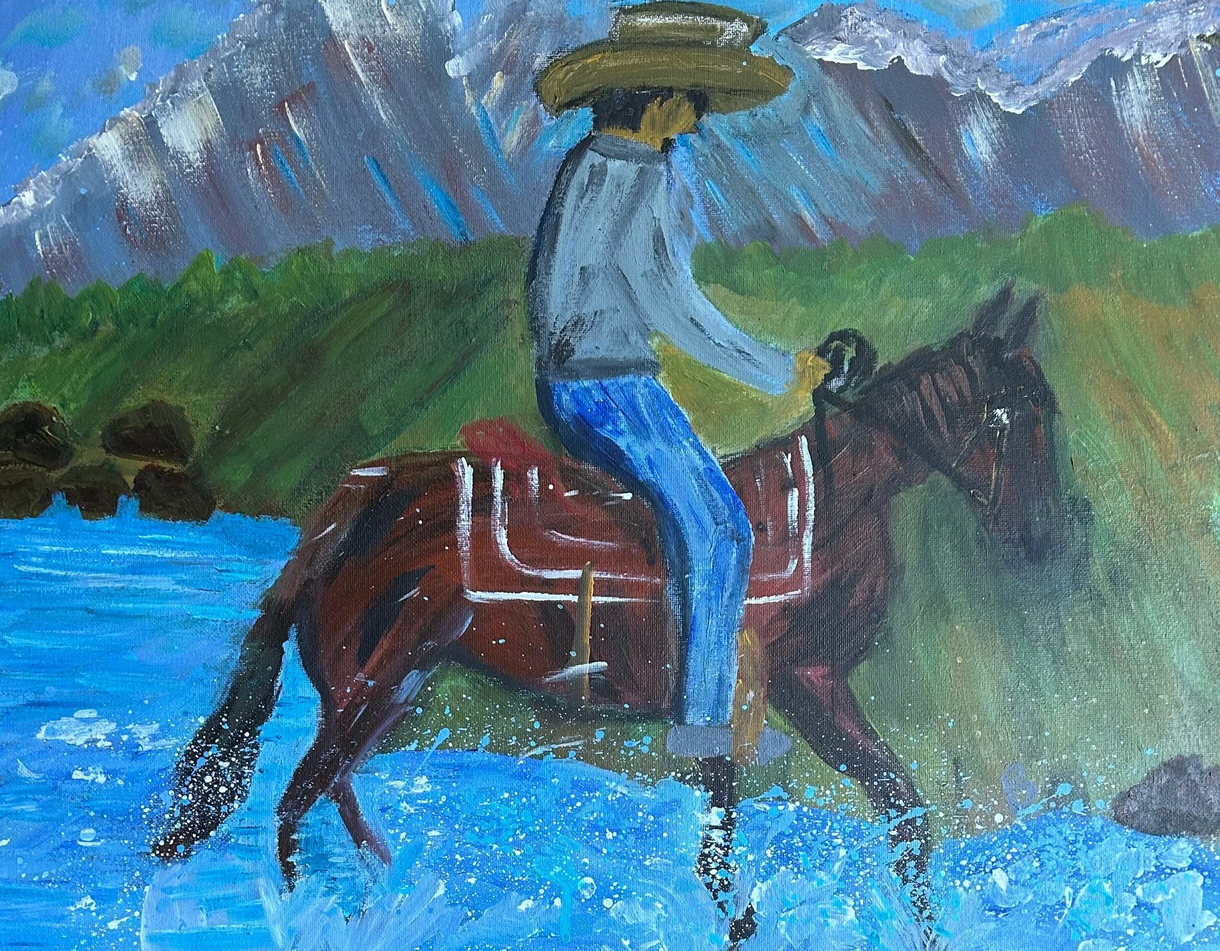 "Cowboy at Dusk" - Boulder, CO