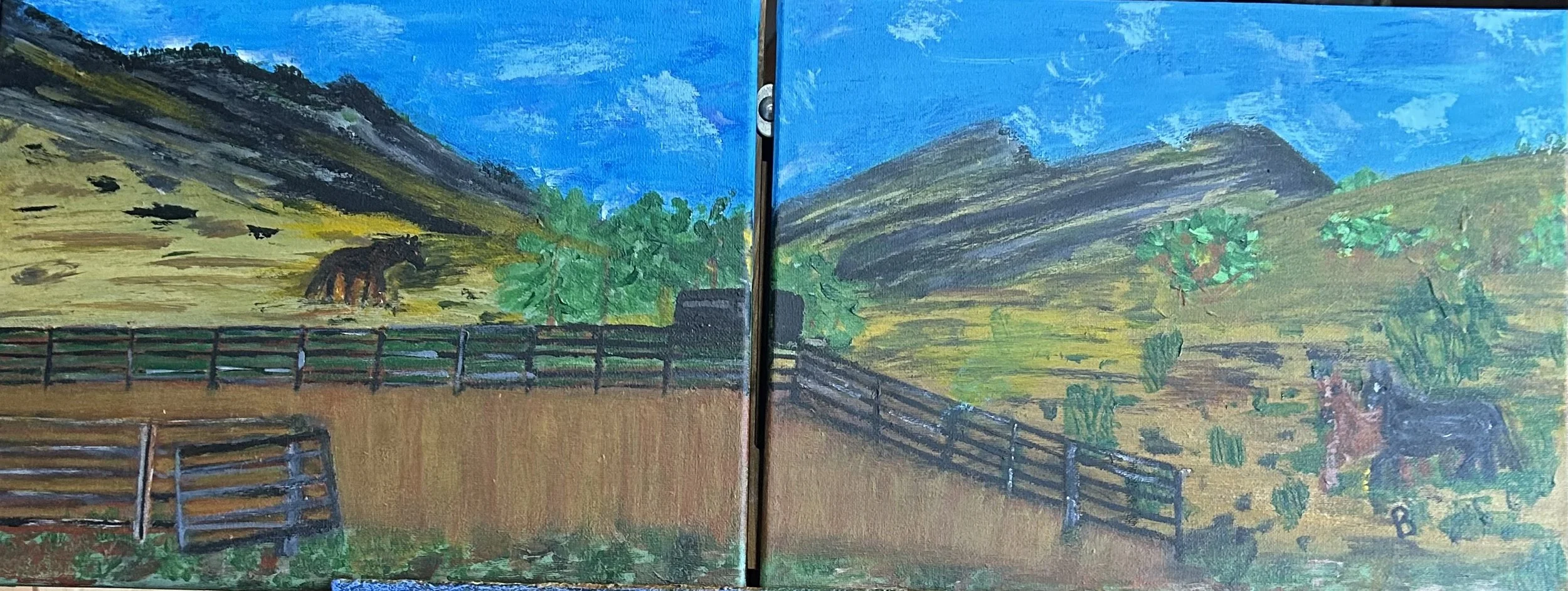 Diptych of My Happy Place - Lazy Sum B Bar Ranch, CO