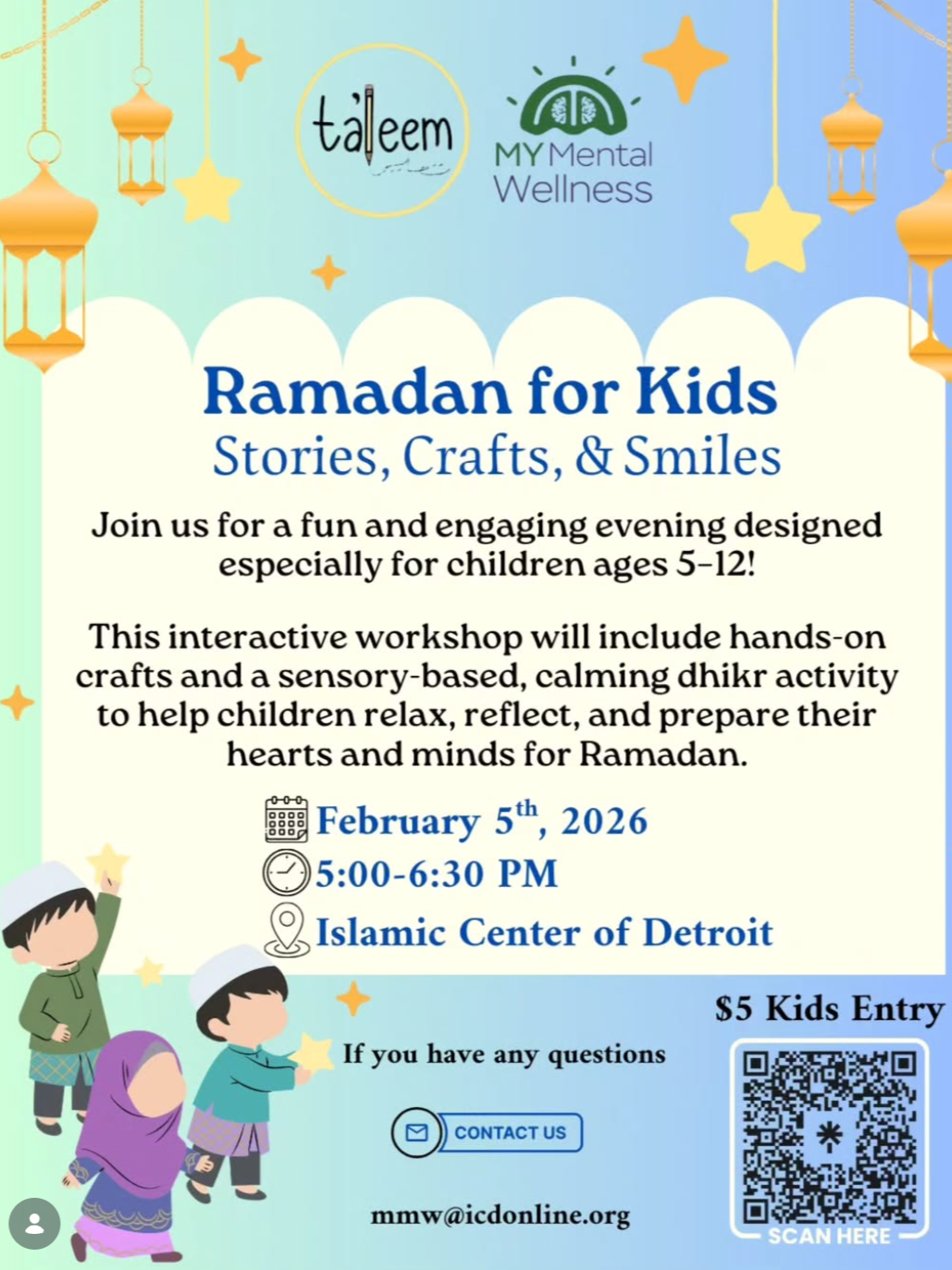 Ramadan for Kids: Sensory Dhikr mental Health Workshop