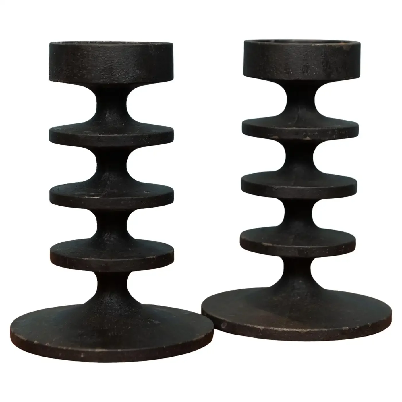 black brutalist candlestick vintage