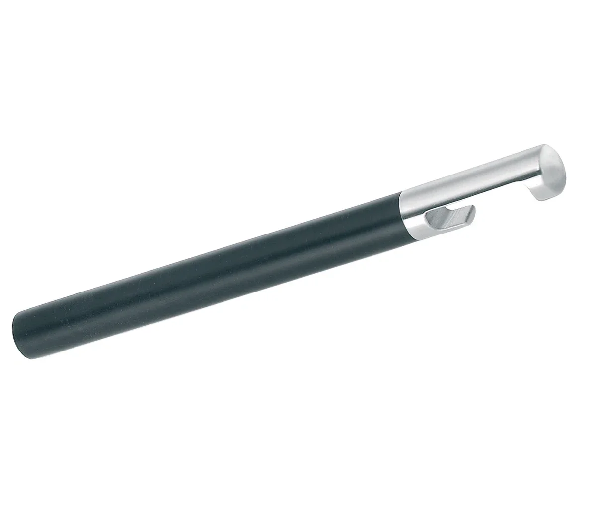 Stylish black and silver bottle opener. sleek minimalist design