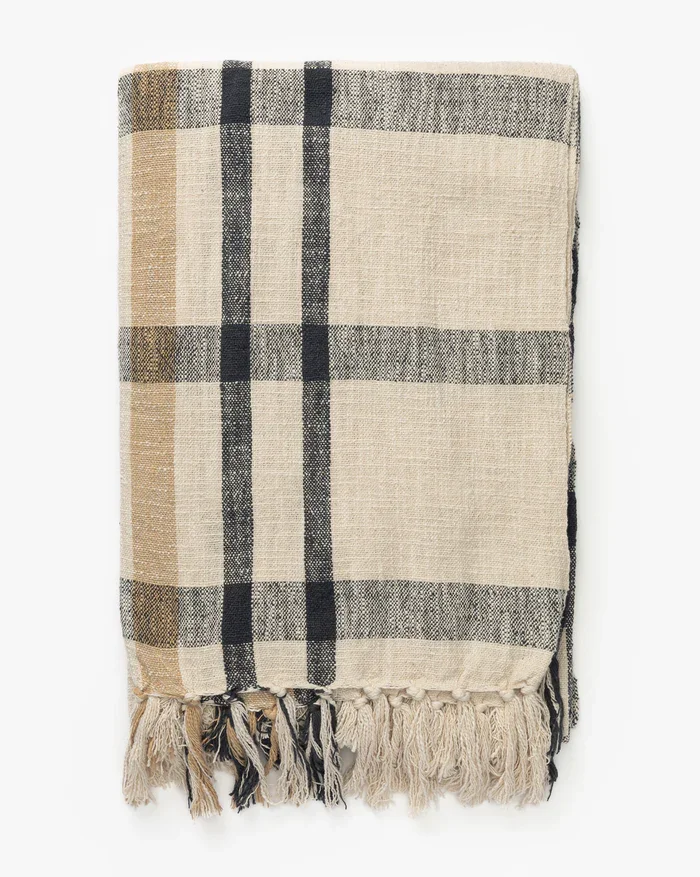 plaid throw