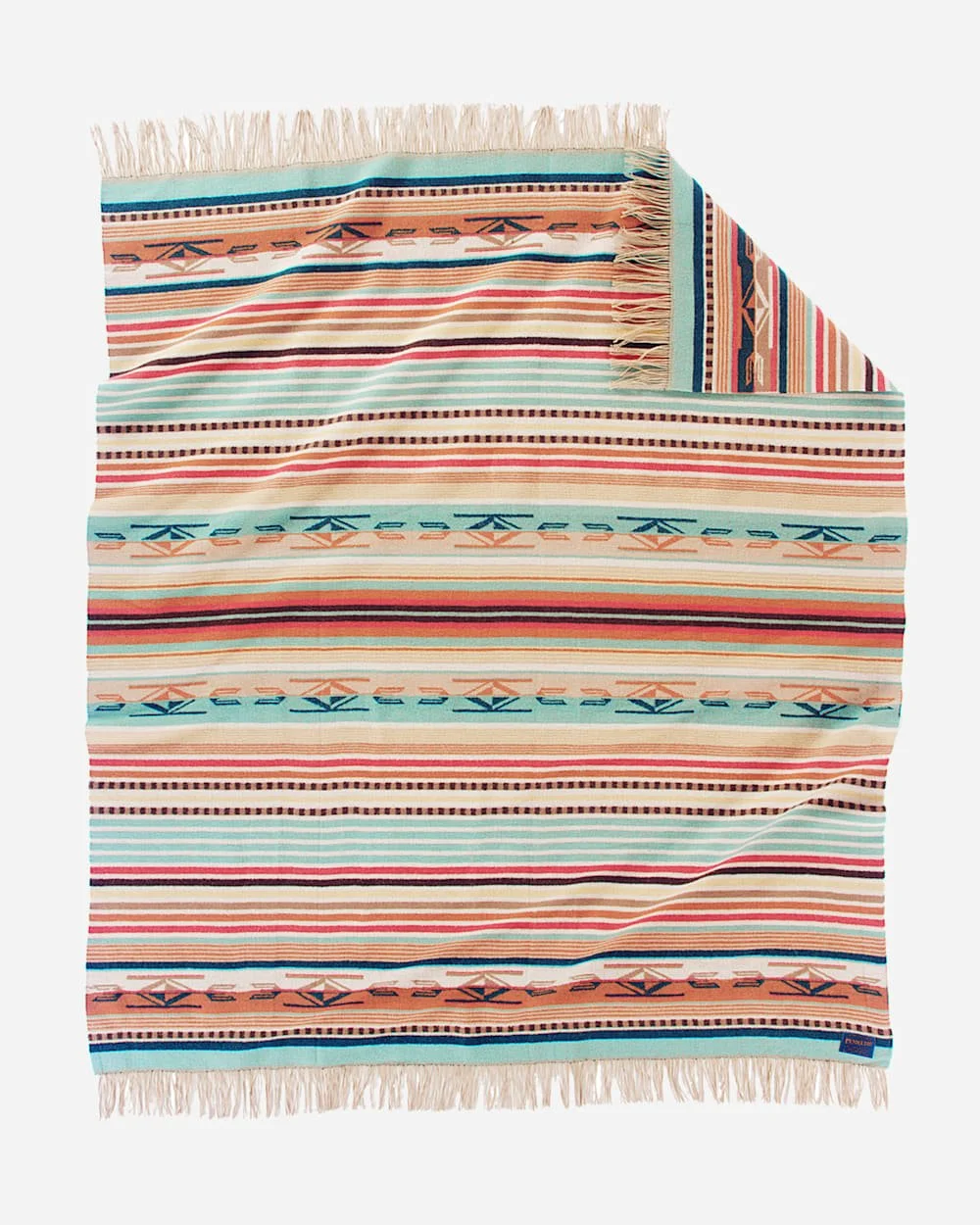 colorful striped wool throw