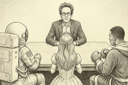 The Astronaut, the Boxer, the Princess, and the Movie Producer